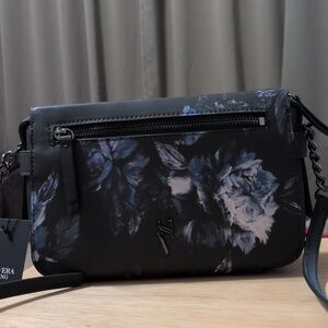 Beautiful Blue And Black Floral SV Purse